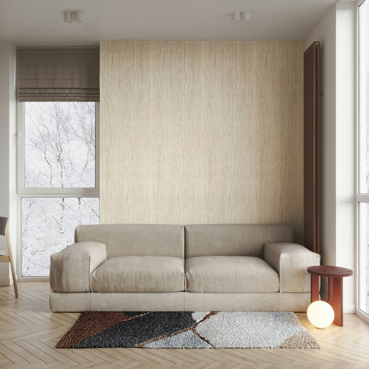 Roman Pillar Lime Yellow Convex