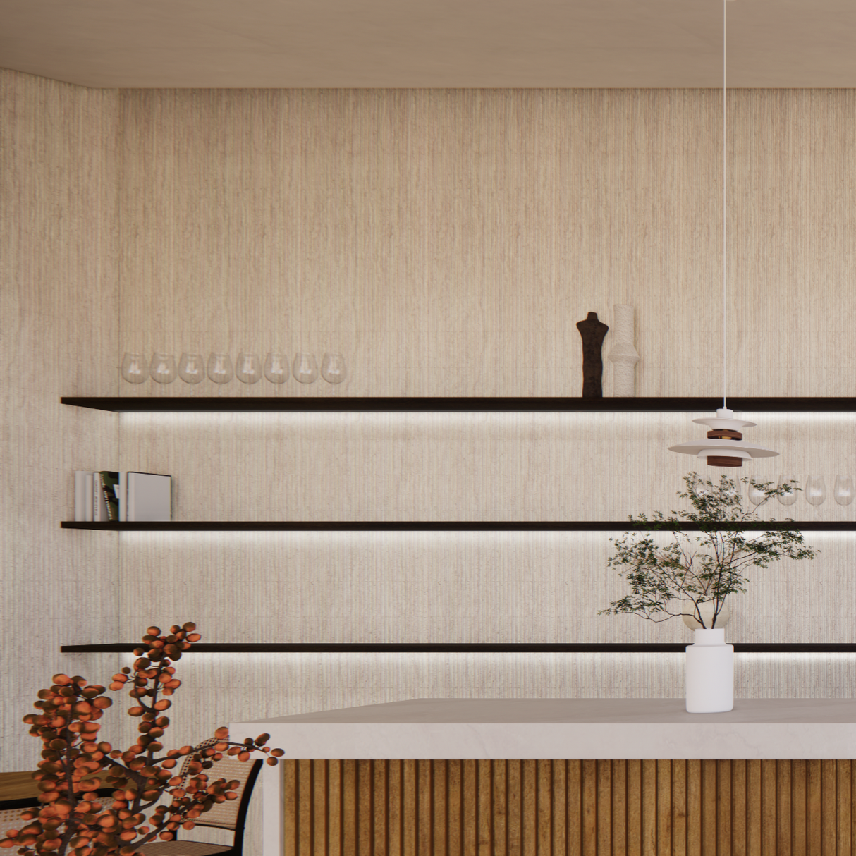 Roman Pillar Lime Yellow Concave